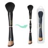 Jilier Travel Makeup Brushes with Case, 4 in 1 Makeup Brush Set, Powder Brush, Foundation/Blush Brush, Eyeshadow Brush, Concealer Brush, Double Ended Makeup Brush Ideal for Liquid, Cream, Powder view 1