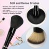 Jilier Travel Makeup Brushes with Case, 4 in 1 Makeup Brush Set, Powder Brush, Foundation/Blush Brush, Eyeshadow Brush, Concealer Brush, Double Ended Makeup Brush Ideal for Liquid, Cream, Powder view 3