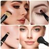 Jilier Travel Makeup Brushes with Case, 4 in 1 Makeup Brush Set, Powder Brush, Foundation/Blush Brush, Eyeshadow Brush, Concealer Brush, Double Ended Makeup Brush Ideal for Liquid, Cream, Powder view 4