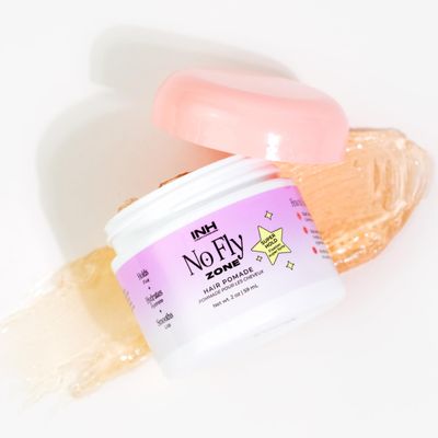 INH Hair Pomade for Flyaways | Water Based & Strong Hold Fly Away Hair Tamer | Sweat Proof No Fly Zone Pomade & Texturizer for Styling | Glossy Finish for a Sleek Look | 2oz