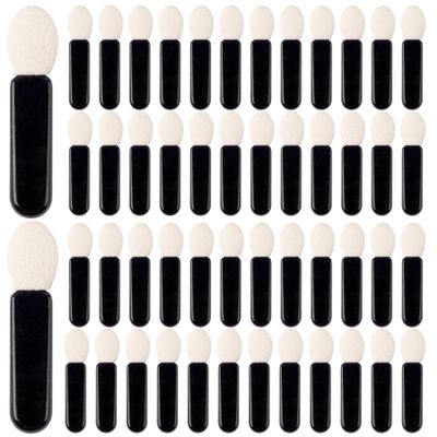 AUEAR, 50 Pack Disposable Eye Shadow Brushes Makeup Oval Applicators