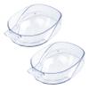 Framendino, 2 Pack Nail Soak Tray Manicure Bowl Soaker Bowls Clear view 1