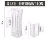 12 Pack Clear Square Claw Clips, Big and Small Neutral Rectangle Hair Claw Clips, Non-slip Matte Large Hair Clips for Women,Strong Hold jaw clip for Thick Thin Hair view 2