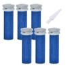 6 Pack Blue Extra Coarse Replacement Roller Refills Compatible with Scholl Express Pedi Foot Smoother Include a Cleaning Brush view 1