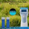 6 Pack Blue Extra Coarse Replacement Roller Refills Compatible with Scholl Express Pedi Foot Smoother Include a Cleaning Brush view 2