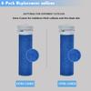 6 Pack Blue Extra Coarse Replacement Roller Refills Compatible with Scholl Express Pedi Foot Smoother Include a Cleaning Brush view 3