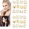 24 Pcs Gold Hair Braids Dreadlock, Non-Piercing Ear Clip Beard Beads Cuffs Clip Hair for Women Men Hair Accessories Styling Jewelry Tools view 1