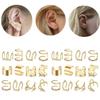 24 Pcs Gold Hair Braids Dreadlock, Non-Piercing Ear Clip Beard Beads Cuffs Clip Hair for Women Men Hair Accessories Styling Jewelry Tools view 4
