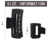 12 Pack Black Square Claw Clips, Big and Small Neutral Rectangle Hair Claw, Non-slip Matte Large Hair Clips for Women,Strong Hold jaw clip for Thick Thin Hair view 2