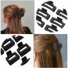 12 Pack Black Square Claw Clips, Big and Small Neutral Rectangle Hair Claw, Non-slip Matte Large Hair Clips for Women,Strong Hold jaw clip for Thick Thin Hair view 3