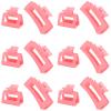 12 Pack Pink Square Claw Clips, Big and Small Neutral Rectangle Hair Claw Clips, Non-slip Matte Large Hair Clips for Women,Strong Hold jaw clip for Thick Thin Hair view 1