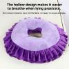 100Pcs Disposable Massage Face Cover, Round Pink Massage Headrest Cover with Hole, Soft Face Cradle Covers with Premium Non Woven, Massage Table Face Cover for SPA Beauty Salon view 3
