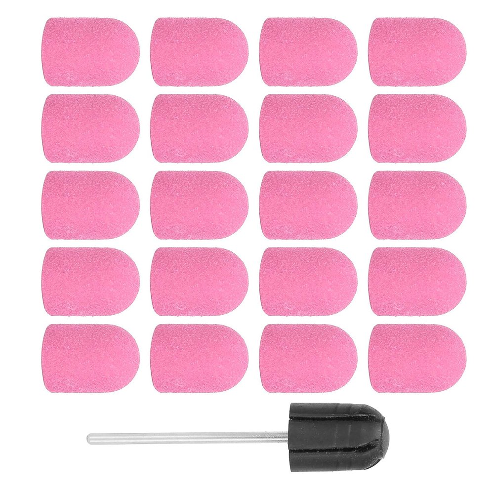 10Pcs 15mm Nail Sanding Drill Bit Set, Nail Sanding Band Cap Accessory for Nail Art Polishing Sanding()