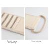 2pcs Linen Back Scrubber with Handles, Exfoliating Body Scrubber with Double Sided Texture, Foldable Portable Back Scrubber Strap for Deep Cleaning, Men Women Shower Back Scrubber for Home Bathroom view 4