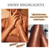 Melemando Shimmer Body Luminizer 5 Color Waterproof Smooth Face Body Glow Illuminator Non-sticky Liquid Body Highlight Illuminator for Face & Body & Leg (80 ML, 03 Bronze Gold) view 3