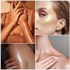 Melemando Shimmer Body Luminizer 5 Color Waterproof Smooth Face Body Glow Illuminator Non-sticky Liquid Body Highlight Illuminator for Face & Body & Leg (80 ML, 03 Bronze Gold) view 4