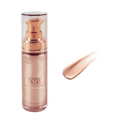 MAEPEOR Body Luminizer 6 Colors Waterproof Smooth Shimmer Face Glow Illuminator Non-sticky Liquid Highlight (30 ML, 05 Champagne Gold)