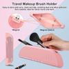 Jilier 4 in 1 Makeup Brush Set with Travel Makeup Brush Holder, Travel Makeup Brushes with Case, Double Sided Makeup Brushes with Silicon Portable Cosmetic Face Brushes Holder view 3