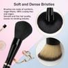 Jilier 4 in 1 Makeup Brush Set with Travel Makeup Brush Holder, Travel Makeup Brushes with Case, Double Sided Makeup Brushes with Silicon Portable Cosmetic Face Brushes Holder view 4
