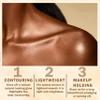 Melemando Shimmer Body Luminizer 5 Color Waterproof Smooth Face Body Glow Illuminator Non-sticky Liquid Body Highlight Illuminator for Face & Body & Leg (80 ML, 02 Gold) view 3