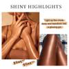 Melemando Shimmer Body Luminizer 5 Color Waterproof Smooth Face Body Glow Illuminator Non-sticky Liquid Body Highlight Illuminator for Face & Body & Leg (80 ML, 02 Gold) view 4