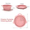 Foldable Silicone Makeup Brush Cleaner Bowl - Etercycle Portable Cleaning Tool for Brushes, Powder Puffs, and Sponges (Pink) view 4