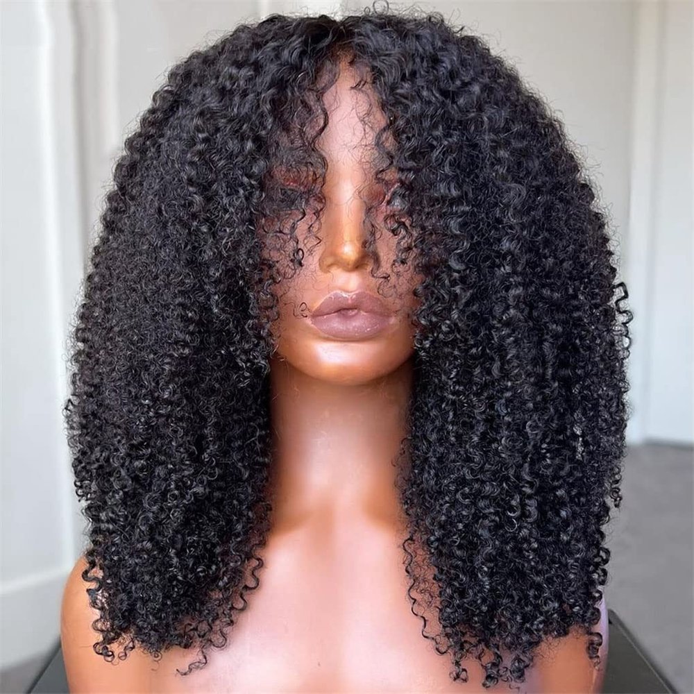 Azedssw Curly Wig Human Hair 13X6 Lace Front Wig Lace Frontal Wig Pre Plucked For Black Women 13x6x55 Brown Lace 10 Inch 200 Density