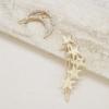 Ettika Hair Barrettes for Women. Gold Tone Plated, Barrettes for Women. Hair Accessories. Stars and Moon Set of 2 view 3