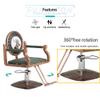 DFONCE Barber Chair Salon Hairdressing Barber Chair,Hydraulic Barber Chair Salon Hair Beauty Chair Styling Equipment,C (Color : A) view 4