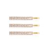 Ettika Hair Pins, Hair Accessories. Wedding Hair Accessories. Rhinestone Hair Pins. Gold Tone Metal Narrow Crystal Roads Hair Pins Set view 1