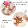 Moving Butterfly Hair Clips, 7 Pcs Flying Butterfly Hairpin, Moving Flying Butterfly Shiny Hair Clips Barrettes for Women, Sweet Butterfly Hairpin with Moving Wings view 3
