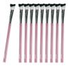 Feels Lash Cleaning Brush Eyelash Extensions Shampoo Brush Soft Curved Fluffy Cleansing (10 pack, Pink) view 1