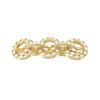 Ettika Gold Hair Clips. Hair Barrettes for Women, Triple Disc Pearl Barrette in White and Gold Tone. Large Hair Barrette view 1