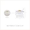 Ettika Hair Accessory for Women | Butterfly Hair Claw Clip | Clear Acrylic Hair Clip | Large Clip view 3