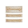 Ettika Gold Hair Clips. Hair Barrettes for Women, Hair Accessories. 3" Disco Doll Crystal Barrette Set of 3 in Gold Tone view 1