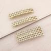 Ettika Gold Hair Clips. Hair Barrettes for Women, Hair Accessories. 3" Disco Doll Crystal Barrette Set of 3 in Gold Tone view 4