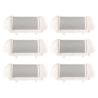6 Pack Same Rough Replacement Coarse Roller Head for Electric Callus Remover, Foot File Pedicure Tools Refill Rollers for Feet Callus Shaver Pedicure Kit (6pcs Medium Coarse)