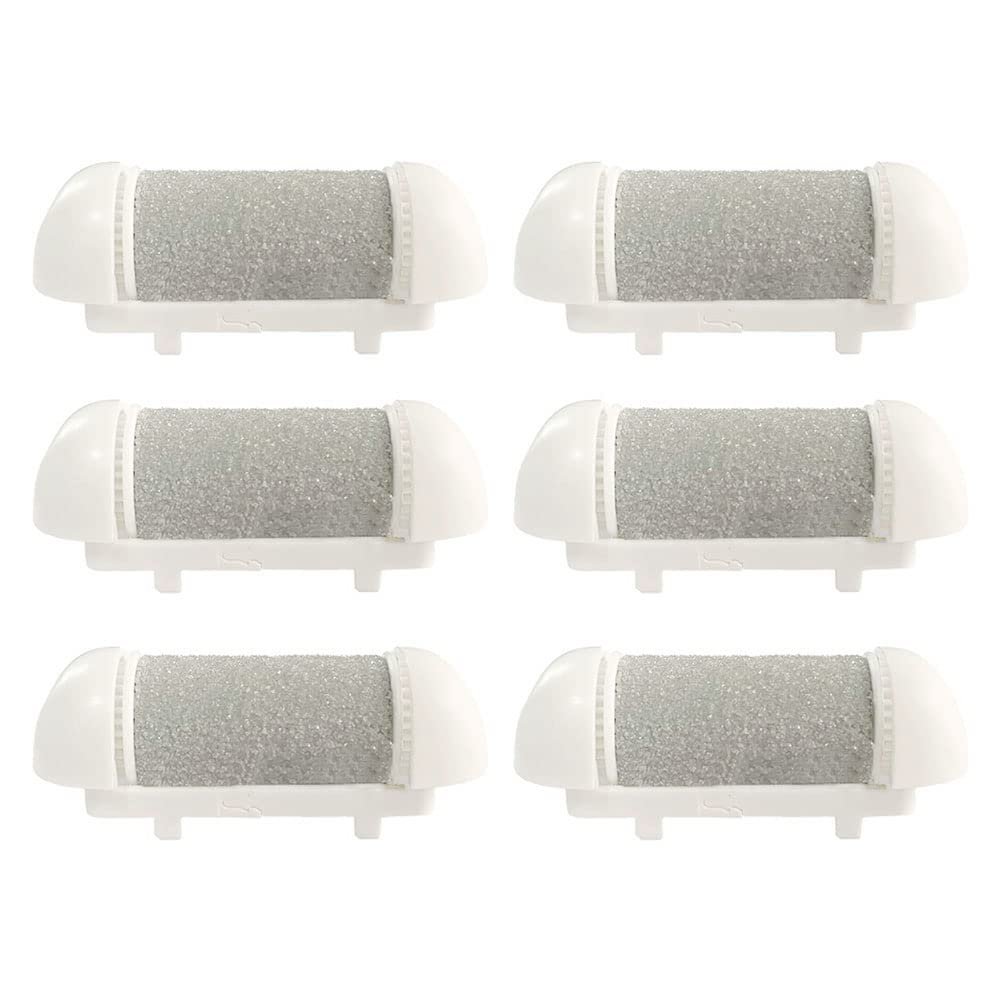 6 Pack Same Rough Replacement Coarse Roller Head for Electric Callus Remover, Foot File Pedicure Tools Refill Rollers for Feet Callus Shaver Pedicure Kit (6pcs Tough Coarse)