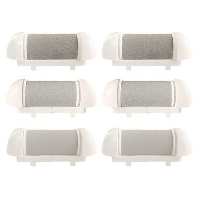 6 Pack Replacement Coarse Roller Head for Electric Callus Remover, Foot File Pedicure Tools Refill Rollers for Feet Callus Shaver Pedicure Kit (6pcs Different Coarse)