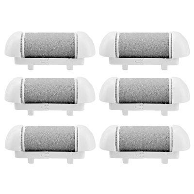 6 Pack Same Rough Replacement Coarse Roller Head for Electric Callus Remover, Foot File Pedicure Tools Refill Rollers for Feet Callus Shaver Pedicure Kit (6pcs Tough Coarse)