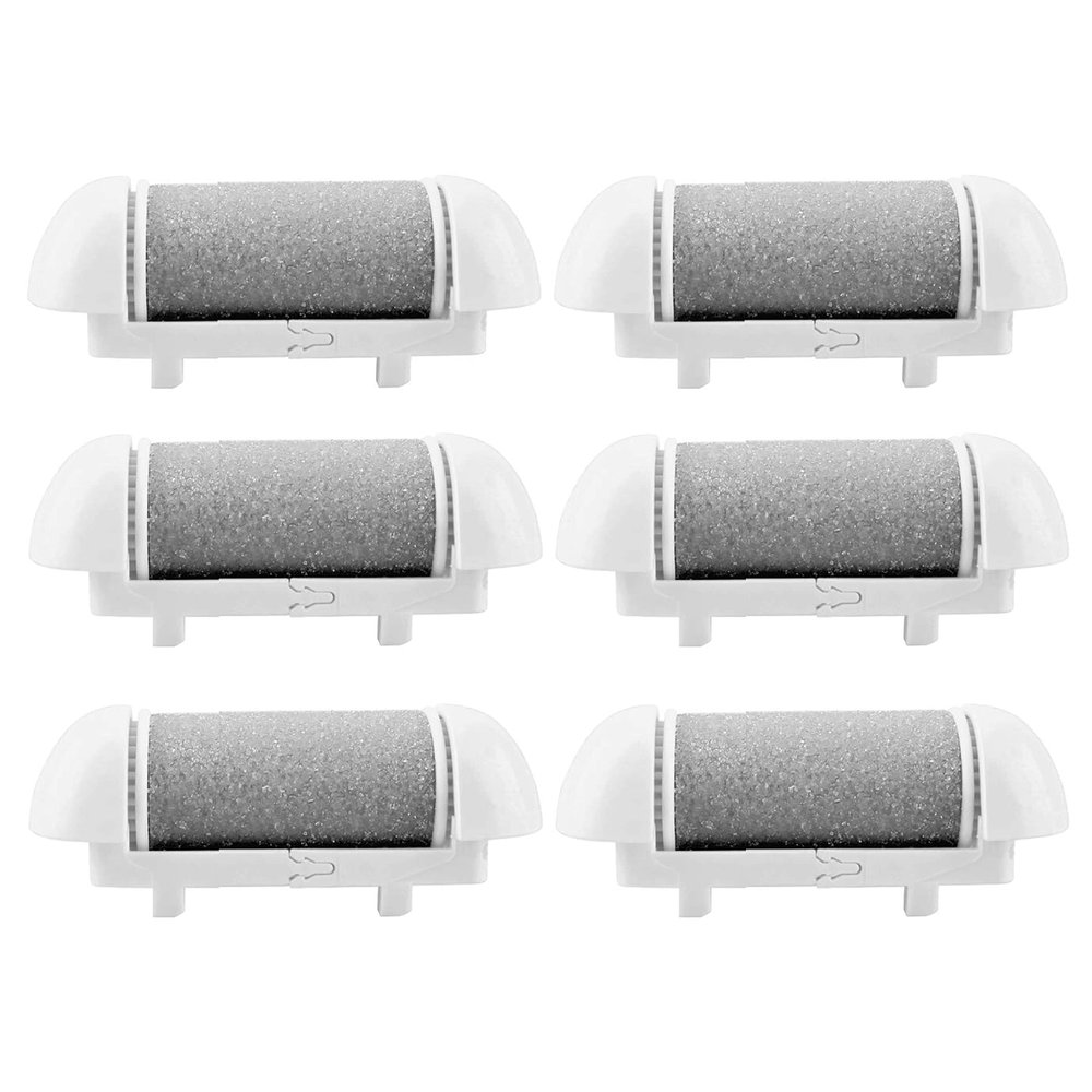 6 Pack Same Rough Replacement Coarse Roller Head for Electric Callus Remover, Foot File Pedicure Tools Refill Rollers for Feet Callus Shaver Pedicure Kit (6pcs Medium Coarse)