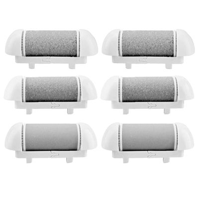 6 Pack Replacement Coarse Roller Head for Electric Callus Remover, Foot File Pedicure Tools Refill Rollers for Feet Callus Shaver Pedicure Kit (6pcs Different Coarse)