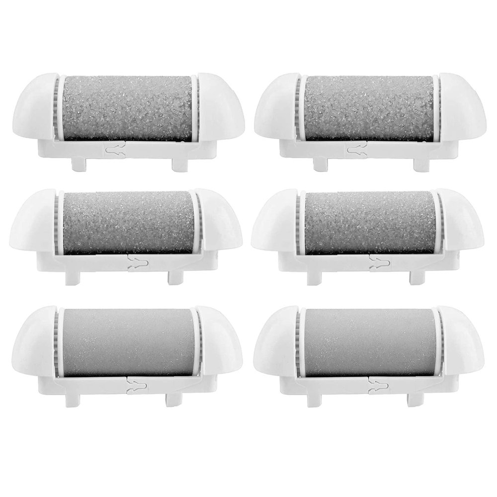 6 Pack Replacement Coarse Roller Head for Electric Callus Remover, Foot File Pedicure Tools Refill Rollers for Feet Callus Shaver Pedicure Kit (6pcs Different Coarse)