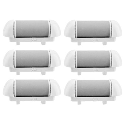 6 Pack Same Rough Replacement Coarse Roller Head for Electric Callus Remover, Foot File Pedicure Tools Refill Rollers for Feet Callus Shaver Pedicure Kit (6pcs Light Coarse)