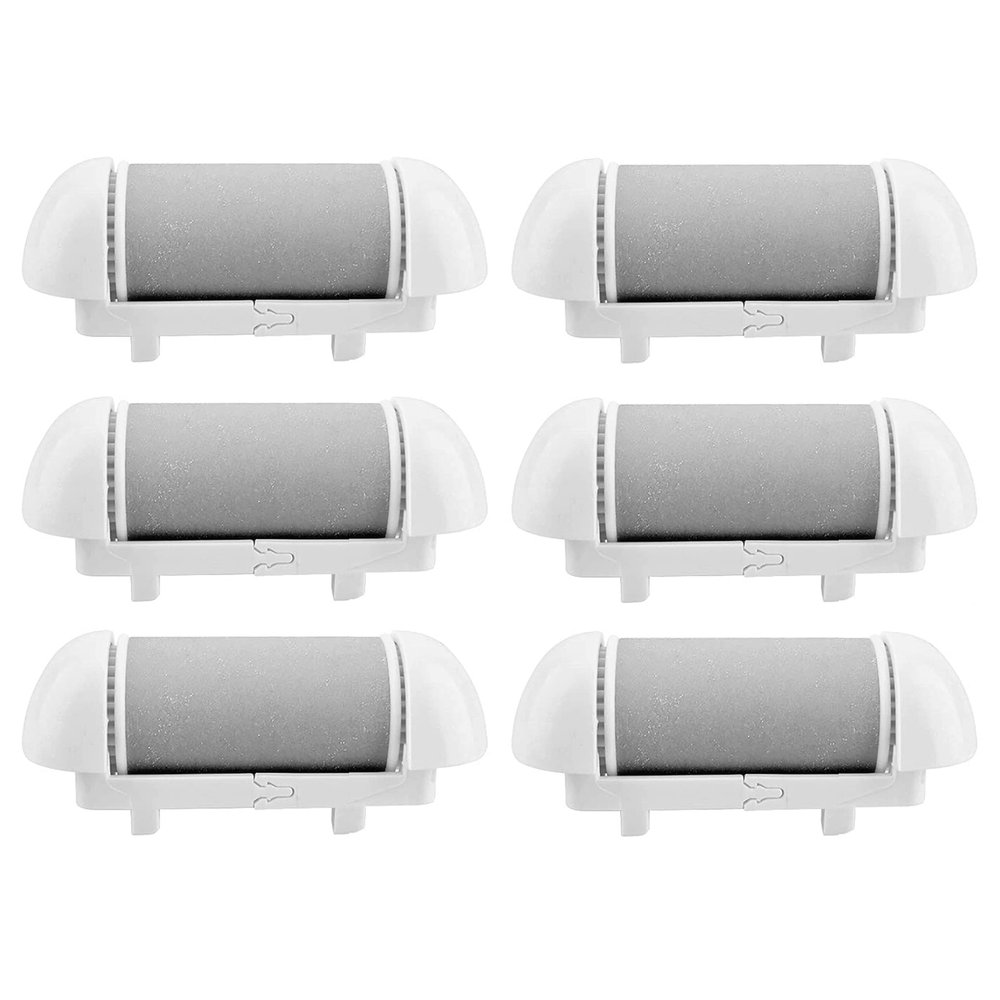 6 Pack Same Rough Replacement Coarse Roller Head for Electric Callus Remover, Foot File Pedicure Tools Refill Rollers for Feet Callus Shaver Pedicure Kit (6pcs Light Coarse)