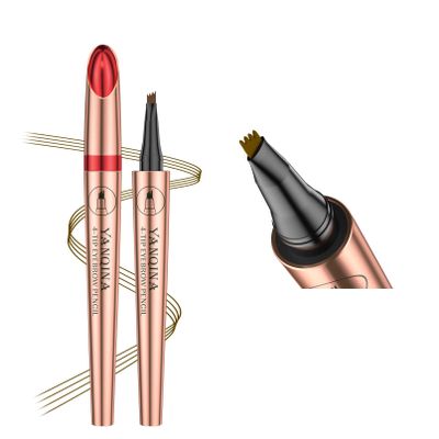Anifer Liquid Microblading Dark Brown Eyebrow Pencil. - Waterproof, Long-Lasting, Natural, 4-Point Fork-Tip Eyebrow PenDark Brown 2#