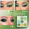 AMY'S DIARY Green Eyeshadow Palette - 9 Color Matte & Glitter Eye Shadows, Long Lasting, Light to Deep Shades for Women view 3