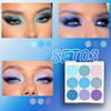 AMY'S DIARY Blue Purple Matte Eyeshadow Palette, 9 Colors - Long Lasting, Colorful Eye Shadow Platte for Women (03) view 2