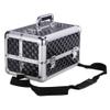MUSUMI Tool Box Tool Boxes Aluminum Alloy Frame Toolbox 4 Trays Makeup Artists Cosmetics Train Case Organizer Cosmetic Jewelry Box with Shoulder Strap Tool Organizer Tool Chest (Black) view 1