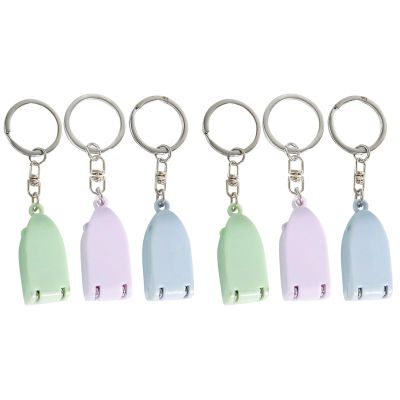 6 pcs Portable Nail Clippers Key Foldable Manicure Tool Stainless Clippers Compact Cuticle Trimmer Travel Friendly Nail Care Essentials